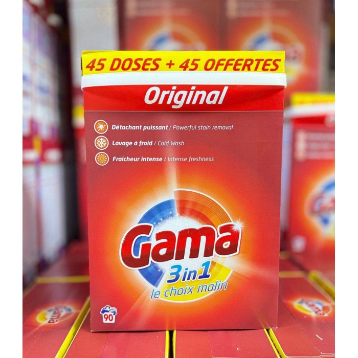 Порошок для стирки Gama Original 3в1 для белого и цветного белья, 5.85 кг (45 + 45 стирок) - 