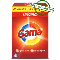 Порошок для стирки Gama Original 3в1 для белого и цветного белья, 5.85 кг (45 + 45 стирок)