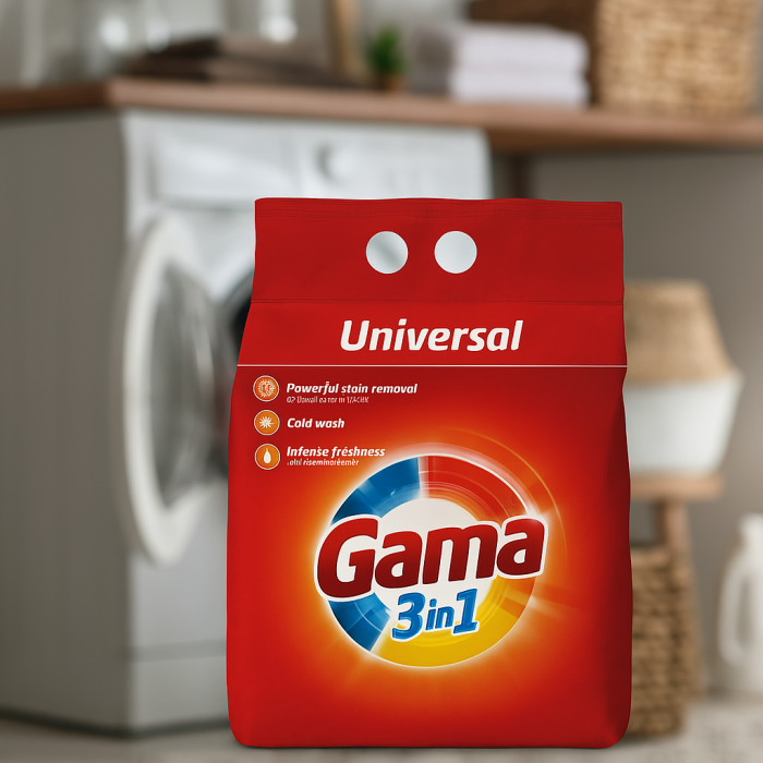 Порошок для стирки Gama Universal 3в1 универсальный, 1.5 кг (25 стирок) - 