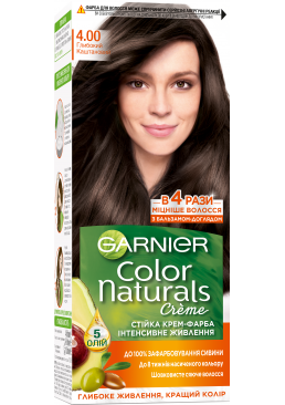 Фарба для волосся Garnier Color Naturals 4.00 Глибокий темно-каштановий, 110 мл