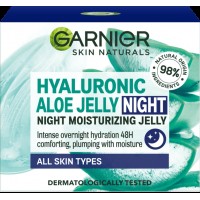 Нічний гіалуроновий алоє-гель Garnier Skin Naturals для всіх типів шкіри обличчя, 50 мл
