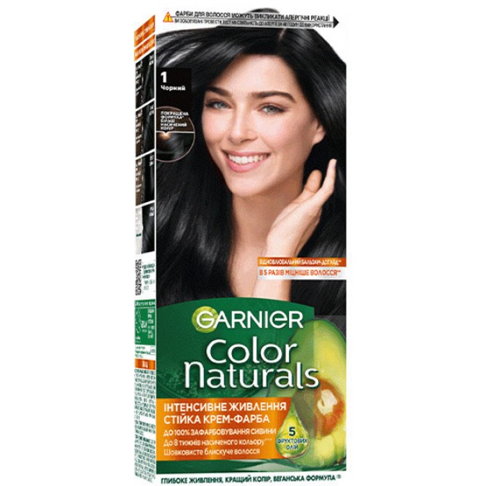 Краска для волос Garnier Color Naturals 1+ Ультрачерный, 110 мл - 