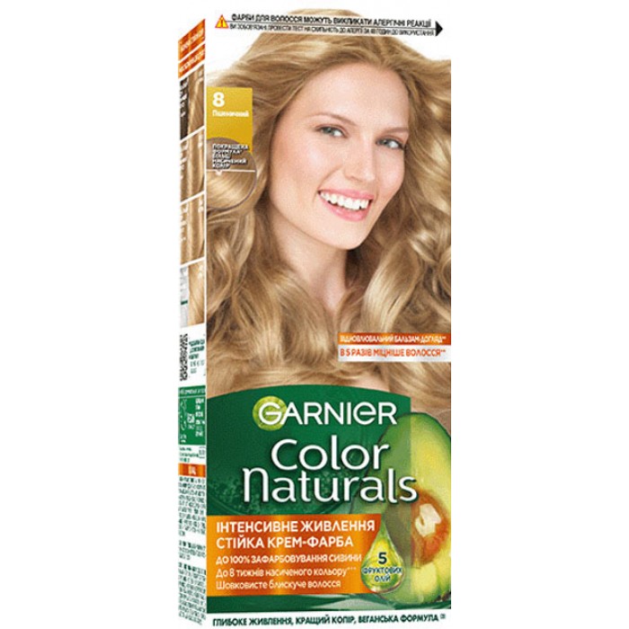 Краска для волос Garnier Color Naturals 8 пшеничный, 110 мл - 