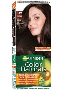  Краска для волос Garnier Color Naturals 3.12 Перламутровый темный каштан, 110мл