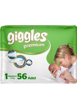 Подгузники Giggles Premium Newborn 1 (2-5 кг), 56 шт