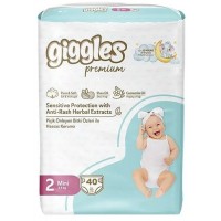 Підгузки Giggles Premium Mini розмір 2 (3-6 кг), 40 шт