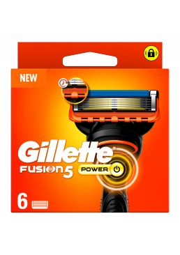 Сменные картриджи для бритья Gillette Fusion 5 Power, 6 шт