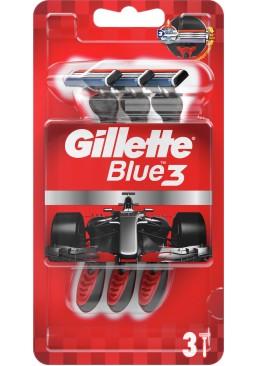 Бритви одноразові Gillette Blue 3 Red, 3 шт