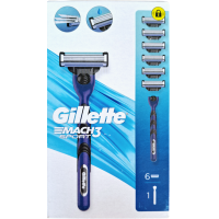 Чоловічий станок для гоління Gillette Mach3 Sport (ручка + 6 касет)