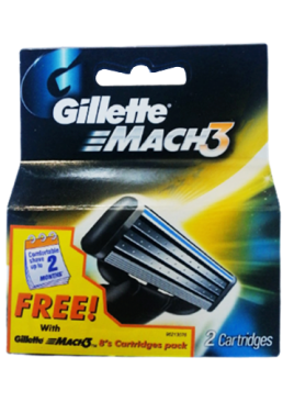 Змінні картриджі для гоління (леза) чоловічі Gillette Mach3, 2 шт