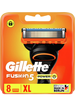 Сменные картриджи для бритья Gillette Fusion Power, 8 шт