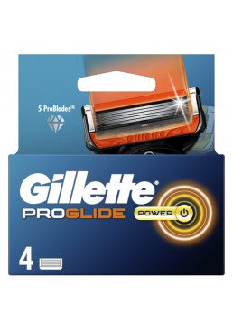 Сменные картриджи для бритья мужские Gillette Fusion5 ProGlide Power, 4 шт