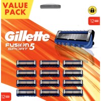 Сменные кассеты для бритья Gillette Fusion 5 Sport, 12 шт