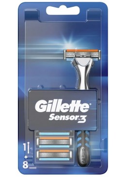 Станок для бритья Gillette Sensor3 + 8 кассет