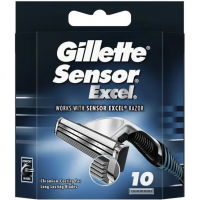 Сменные картриджи для бритья (лезвия) мужские Gillette Sensor Excel, 10 шт