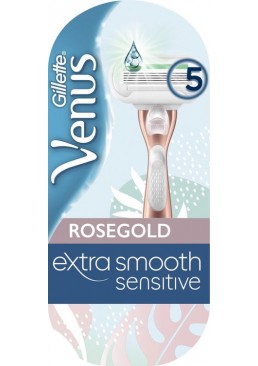 Станок для бритья женский Gillette Venus RoseGold Extra Smooth Sensitive, 1 шт