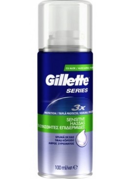 Піна для гоління чутливої шкіри Gillette Sensitive series, 100 мл 