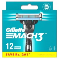 Сменные картриджи для бритья Gillette Mach3, 12 шт