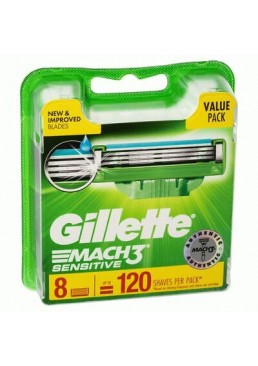 Сменные кассеты для бритья Gillette Mach3 Sensitive, 8 шт