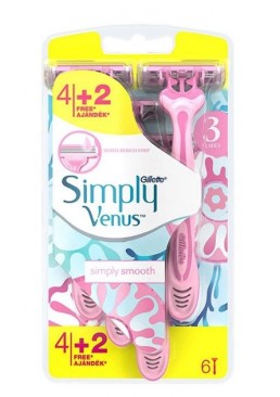 Бритвы одноразовые Gillette Simply 3 Venus 4+2 шт