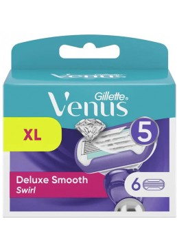 Сменные картриджи Gillette Venus Swirl Deluxe Smooth, 6 шт