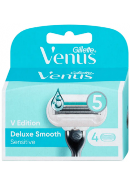 Сменные картриджи Gillette Venus V Edition Deluxe Smooth Sensitive, 4 шт 