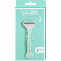 Станок для гоління жіночий Gillette Venus Smooth Sensitive, 1 станок+2 касети