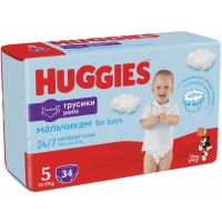 Підгузки-трусики для хлопчиків Huggies Pants 5 (12-17 кг) 34 шт