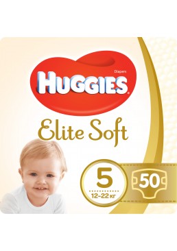 Подгузники Huggies Elite Soft 5 (12-22 кг) 50 шт