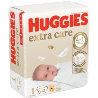Подгузники Huggies Extra Care 1 (2-5 кг), 22 шт