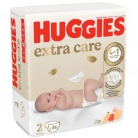 Подгузники Huggies Extra Care 2 (3-6 кг), 24 шт