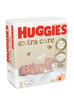 Подгузники Huggies Extra Care 2 (3-6 кг), 24 шт