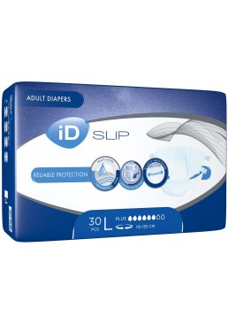 Подгузники для взрослых iD Expert Slip Plus L 115-155 см, 30 шт