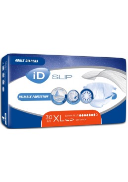 Подгузники для взрослых iD Expert Slip Extra Plus размер XL, 30 шт (120-170 см)