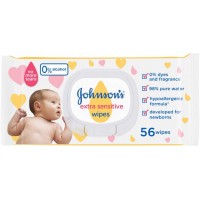 Влажные салфетки для детей Johnson's Baby Экстра нежные 0+ , 56 шт