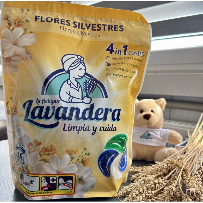 Капсулы для стирки Lavandera 4в1 Flores silvestres универсальные, 46 шт - 