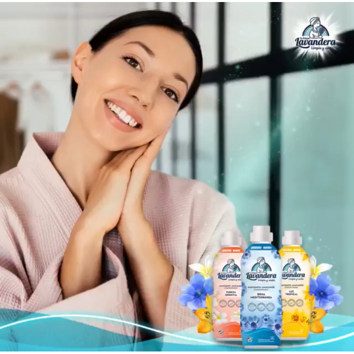 Кондиционер для белья Lavandera Brisa Mediterranea Средиземноморский Бриз, 1л (45 стирок) - 