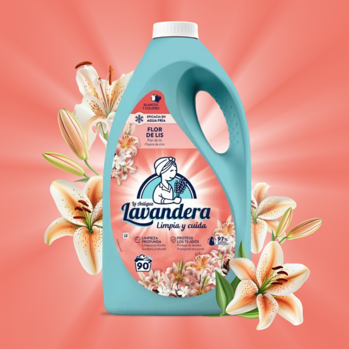 Гель для прання Lavandera Flor de Lis з ароматом лілій та жасміну, 4,5 л (90 прань) (847878) - 