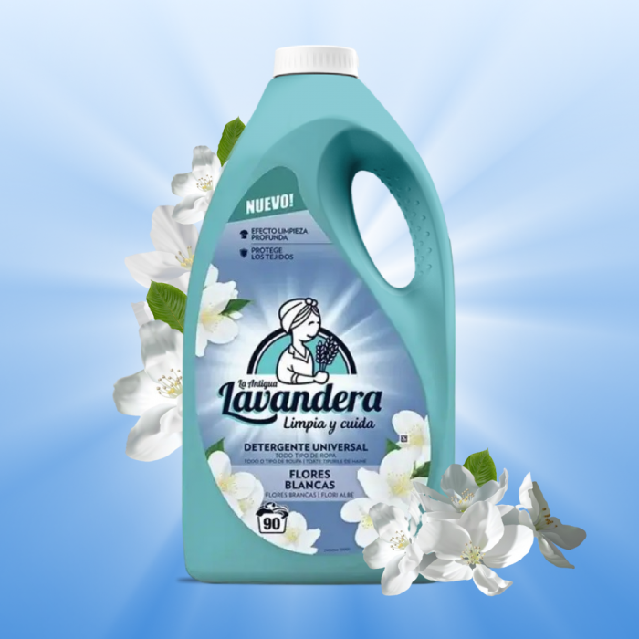 Гель для прання Lavandera Flores Blancas з ароматом жасмину, 4.5 л (90 прань) (838241) - 