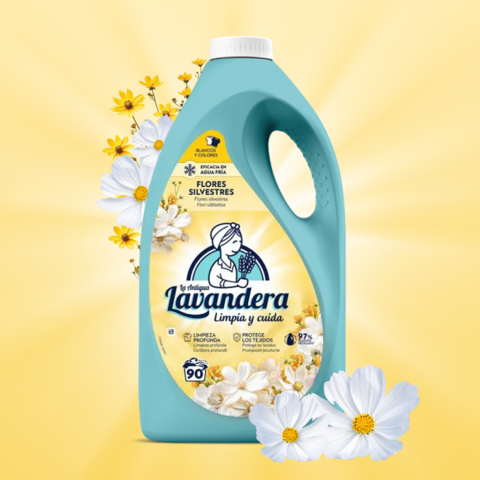 Гель для прання Lavandera Flores Silvestres з ароматом польових квітів, 4,5 л (90 прань)  (820505) - 