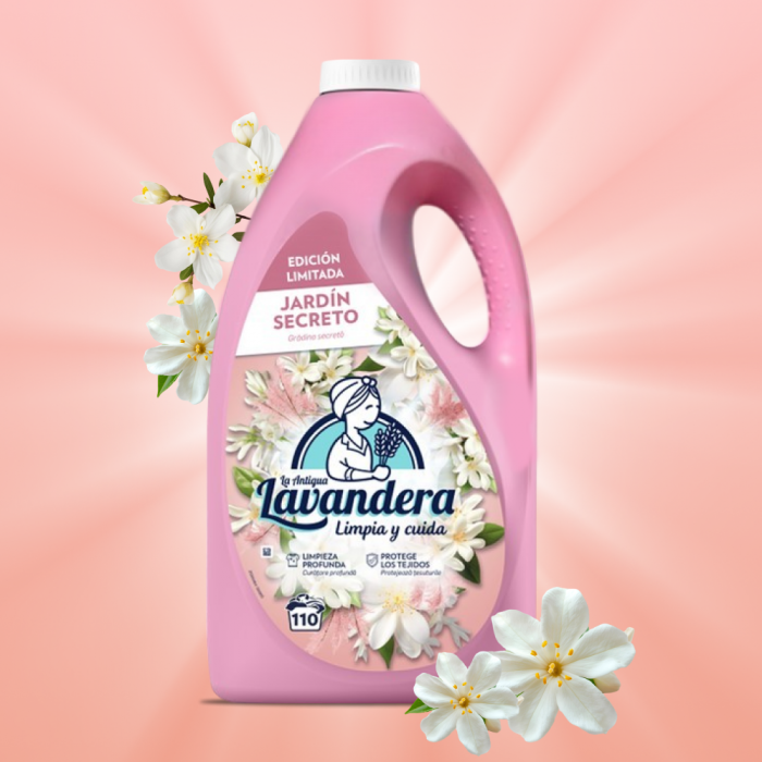 Гель для стирки Lavandera Jardin Secreto с цветочным ароматом, 4.95 л (110 стирок) - 