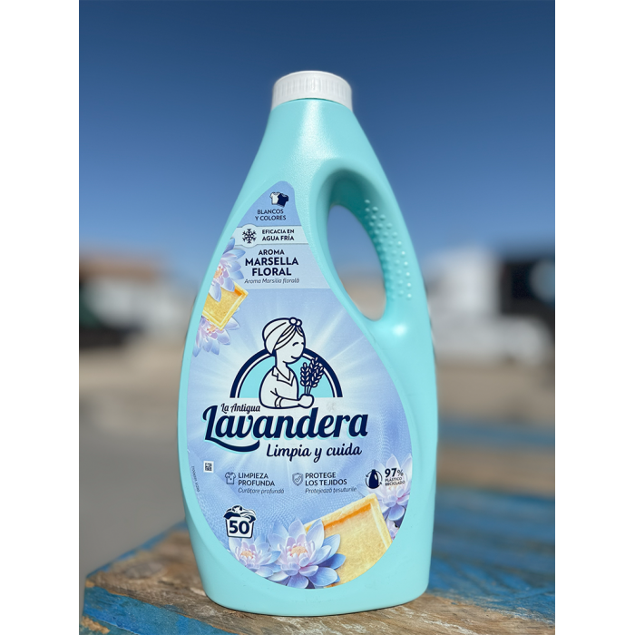 Гель для стирки Lavandera Marsella Floral с ароматом марсельского мыла и цветов, 2,5 л (50 стирок) - 