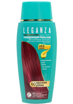Тонуючий бальзам для волосся Leganza №60 Червоний рубін,150 мл