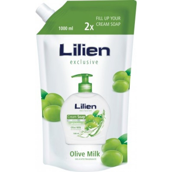 Жидкое мыло Lilien оливковое молочко, 1л - 