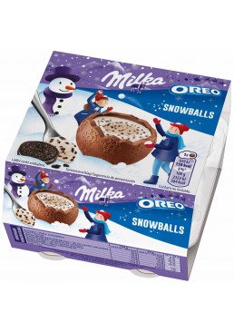 Шоколадные снежки с молочным кремом Milka SnowBalls Oreo (4х28г), 112 г