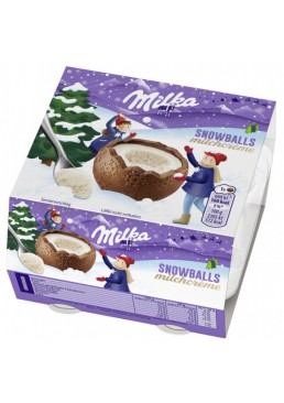 Шоколадные снежки с молочным кремом Milka SnowBalls (4х28г), 112г