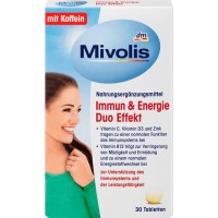 Біологічно активна добавка Mivolis Immun & Energie Duo Effekt mit Koffein, 30 шт