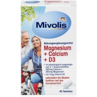 Биологически активная добавка Mivolis Magnesium + Calcium + D3, 45 шт