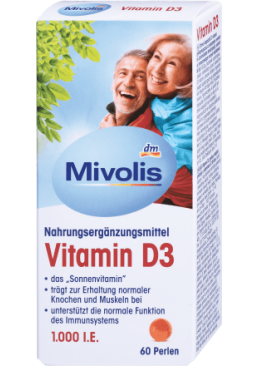 Вітамін D3 Mivolis Vitamin D3 Perlen старше 50+, 60 кап