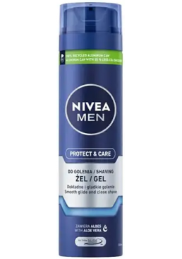 Гель для бритья Nivea Men Защита и уход увлажняющий против сухости кожи, 200 мл